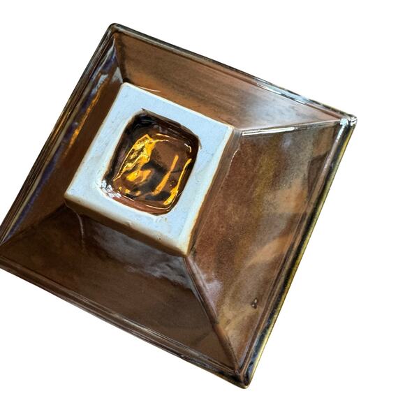 Studio pottery square‎ bowls set of 2 - Picture 5 of 12